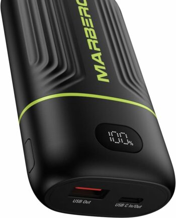 MARBERO Powerbank 10000 mAh z Latarką LED – Przenośna Ładowarka Kompatybilna z iPhone, Android, iPad